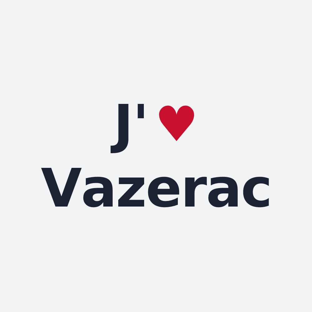 Poster personnalisé Vazerac — design « J'aime Vazerac » imprimé sur le poster
