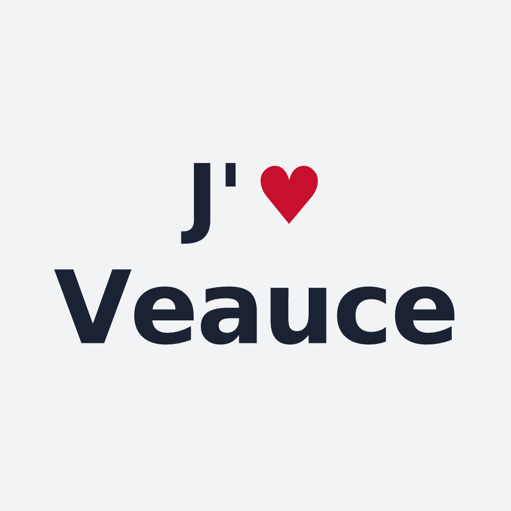 Poster personnalisé Veauce — design « J'aime Veauce » imprimé sur le poster