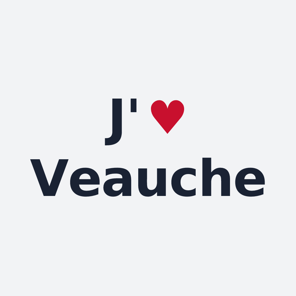 Poster personnalisé Veauche — design J'aime Veauche
