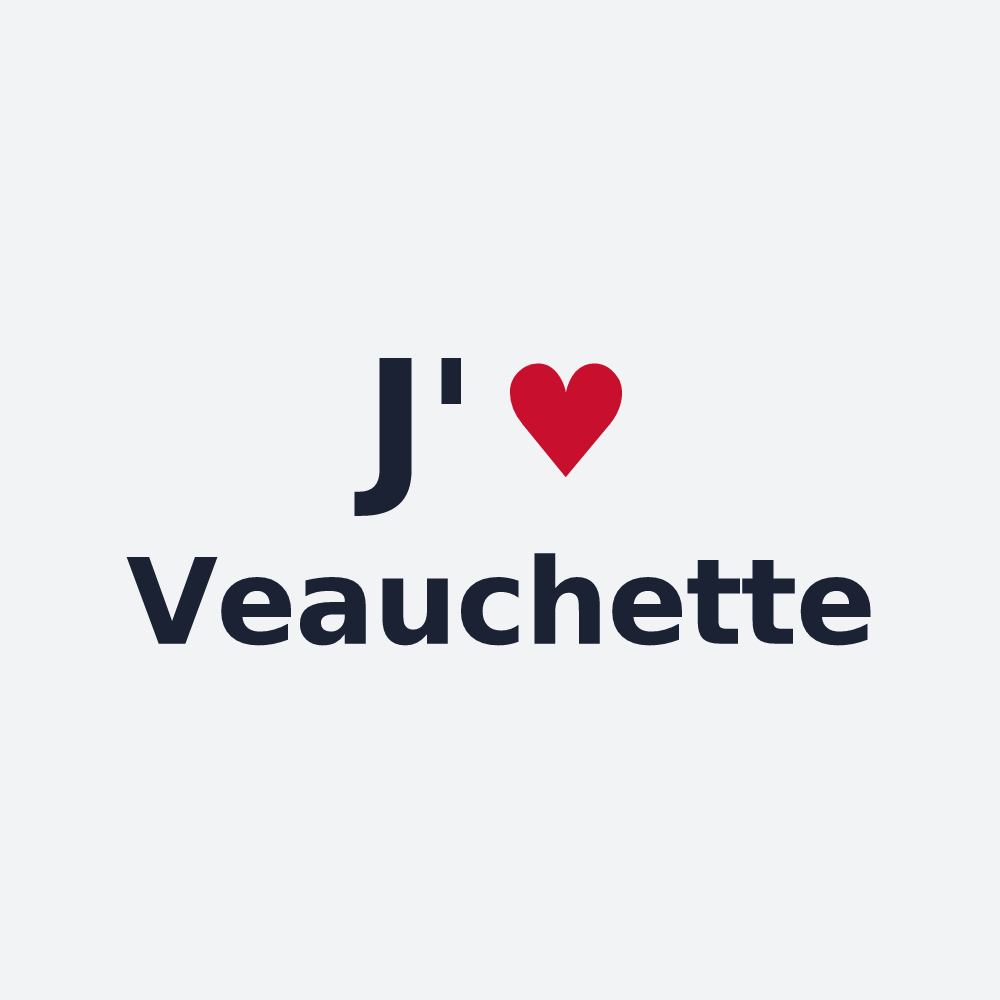 Poster personnalisé Veauchette — design J'aime Veauchette