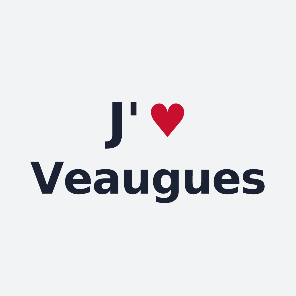 Poster personnalisé Veaugues — design J'aime Veaugues