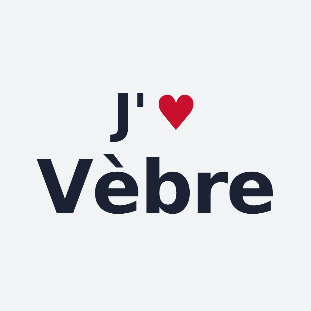 Poster personnalisé Vèbre — design J'aime Vèbre