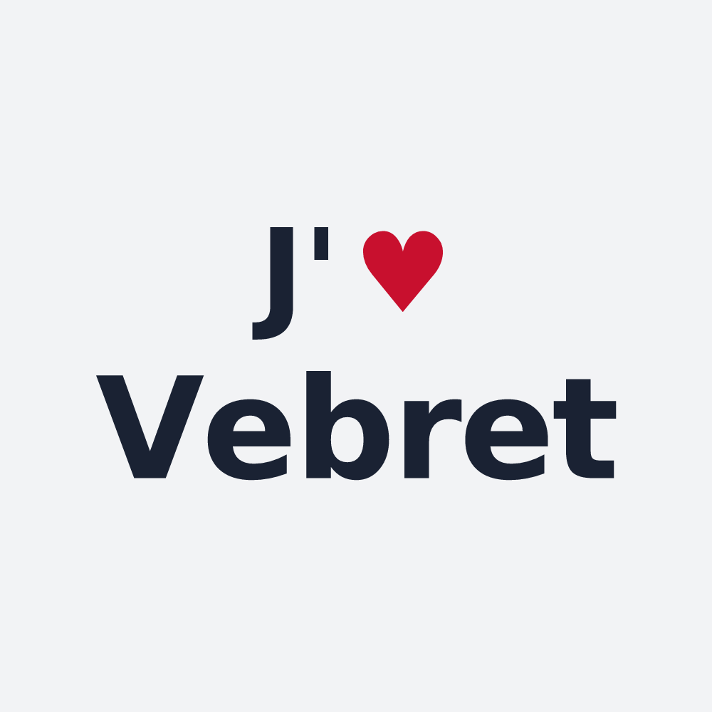 Poster personnalisé Vebret — design J'aime Vebret