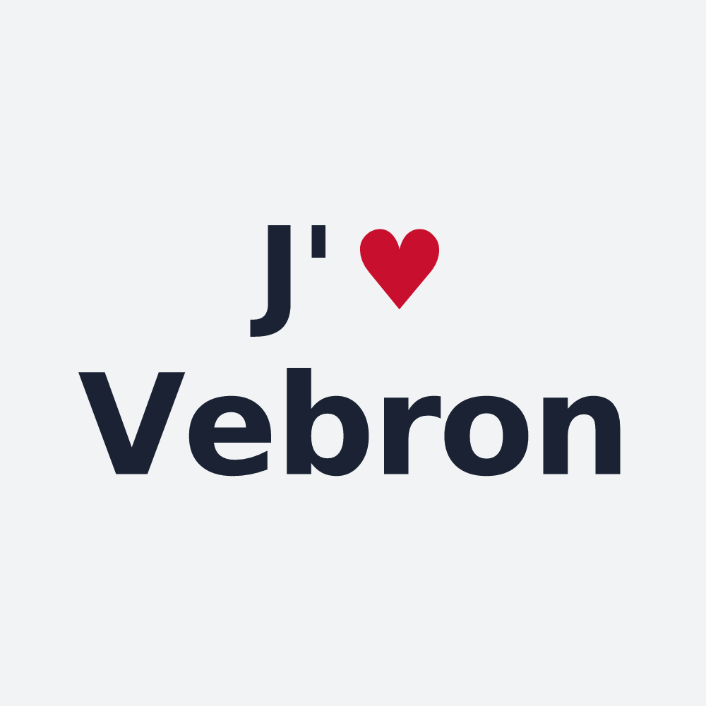 Poster personnalisé Vebron — design J'aime Vebron