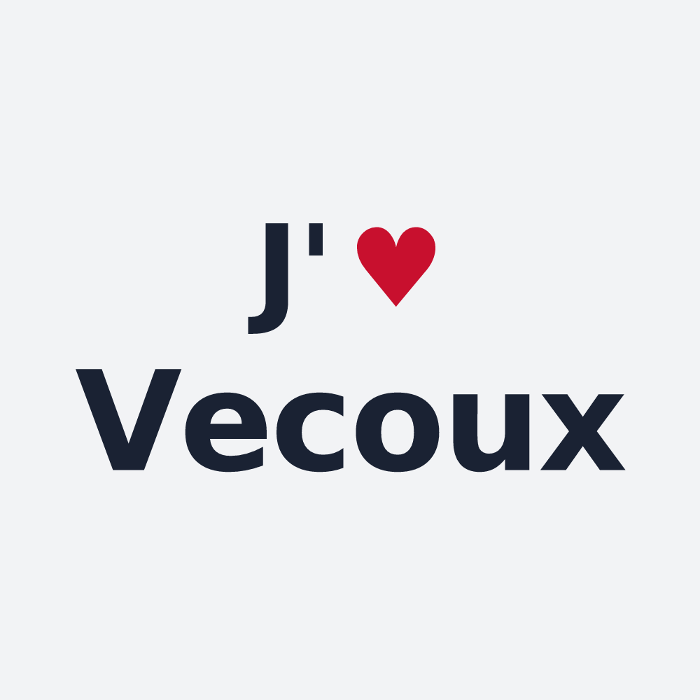 Poster personnalisé Vecoux — design J'aime Vecoux