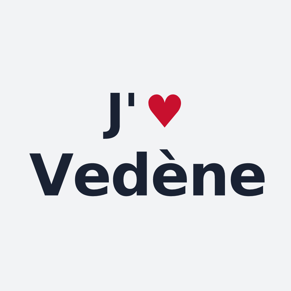 Poster personnalisé Vedène — design J'aime Vedène