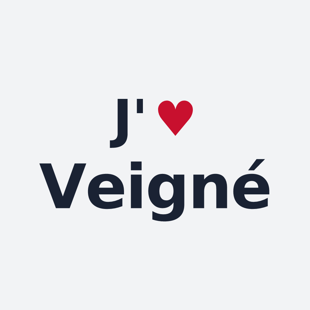 Poster personnalisé Veigné — design J'aime Veigné