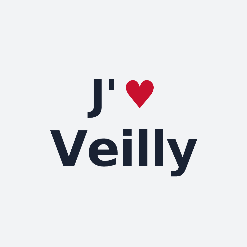 Poster personnalisé Veilly — design J'aime Veilly