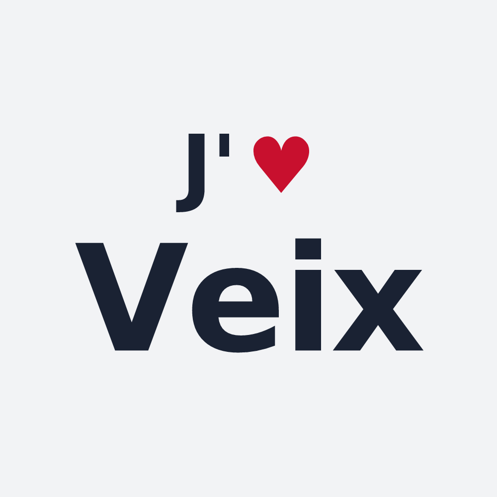 Poster personnalisé Veix — design J'aime Veix