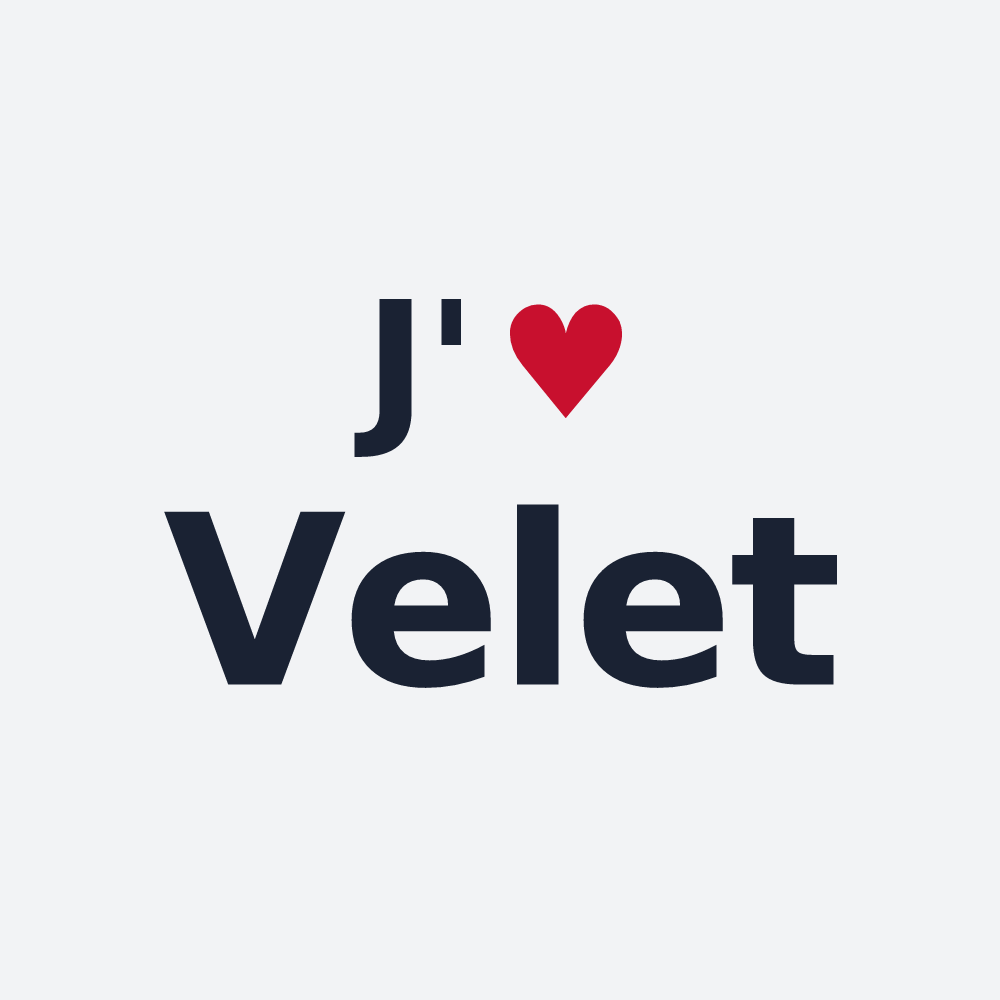 Poster personnalisé Velet — design J'aime Velet