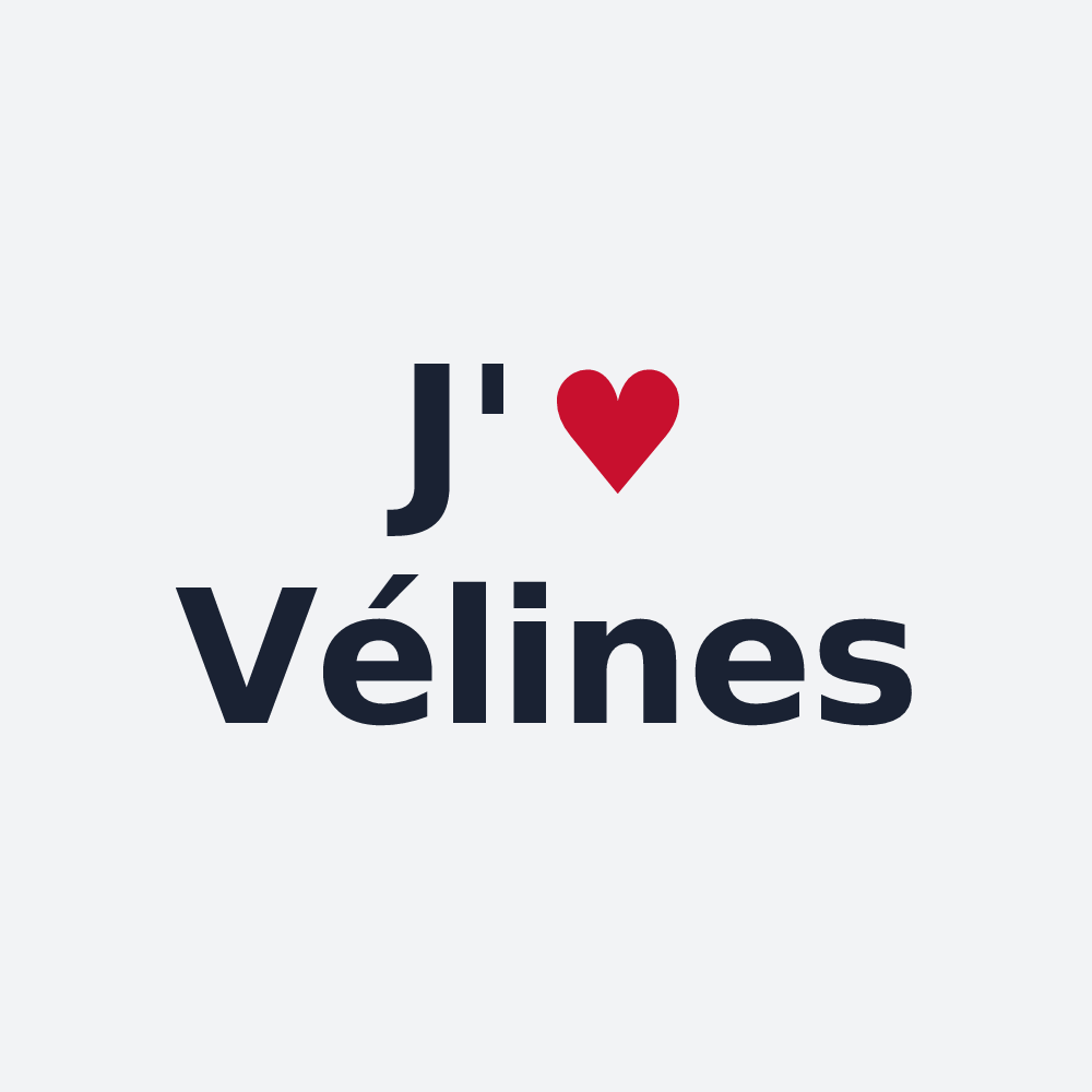 Poster personnalisé Vélines — design J'aime Vélines
