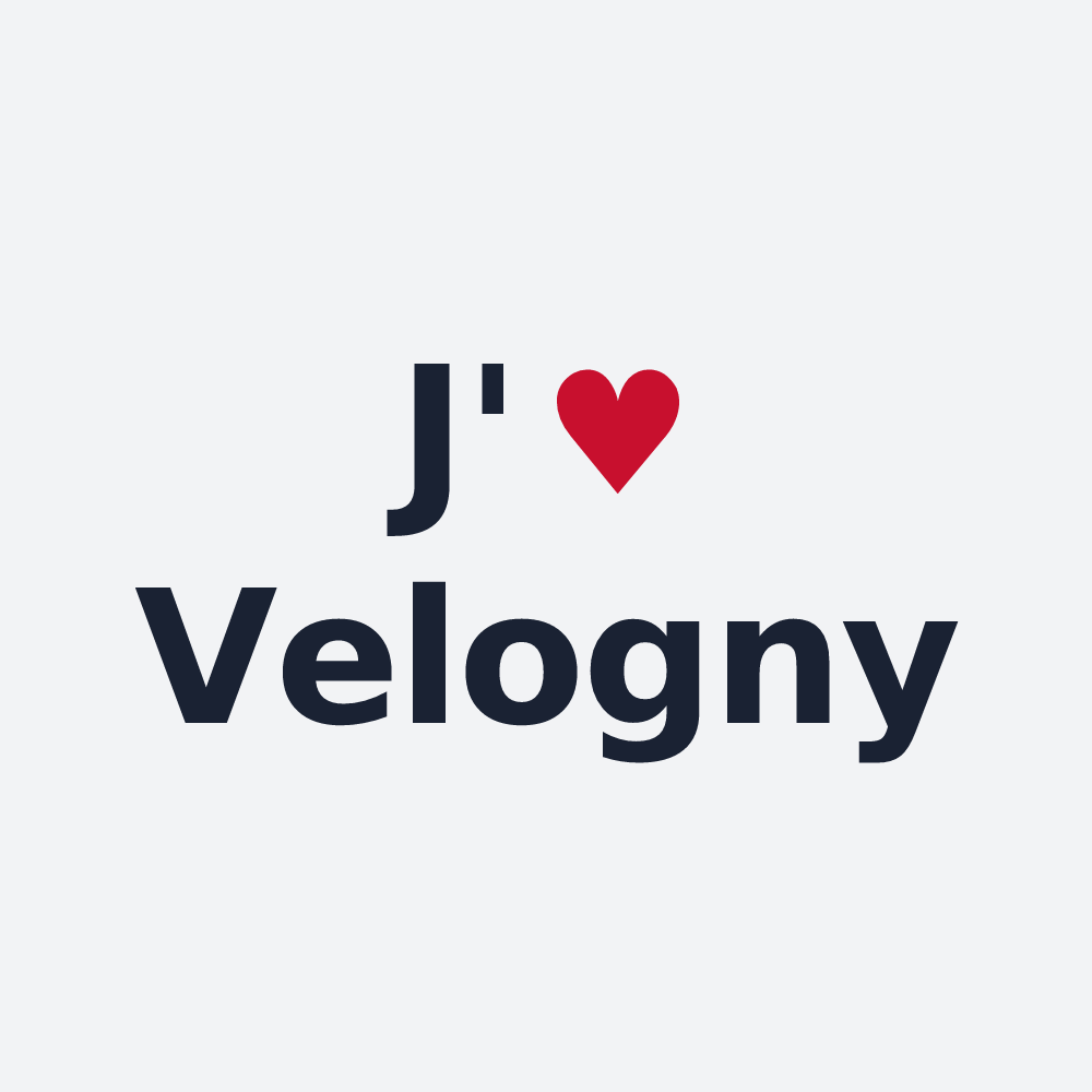 Poster personnalisé Velogny — design J'aime Velogny