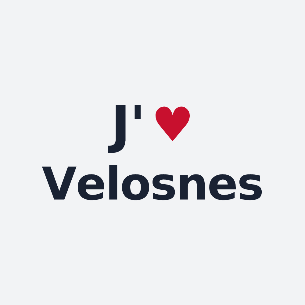 Poster personnalisé Velosnes — design « J'aime Velosnes » imprimé sur le poster
