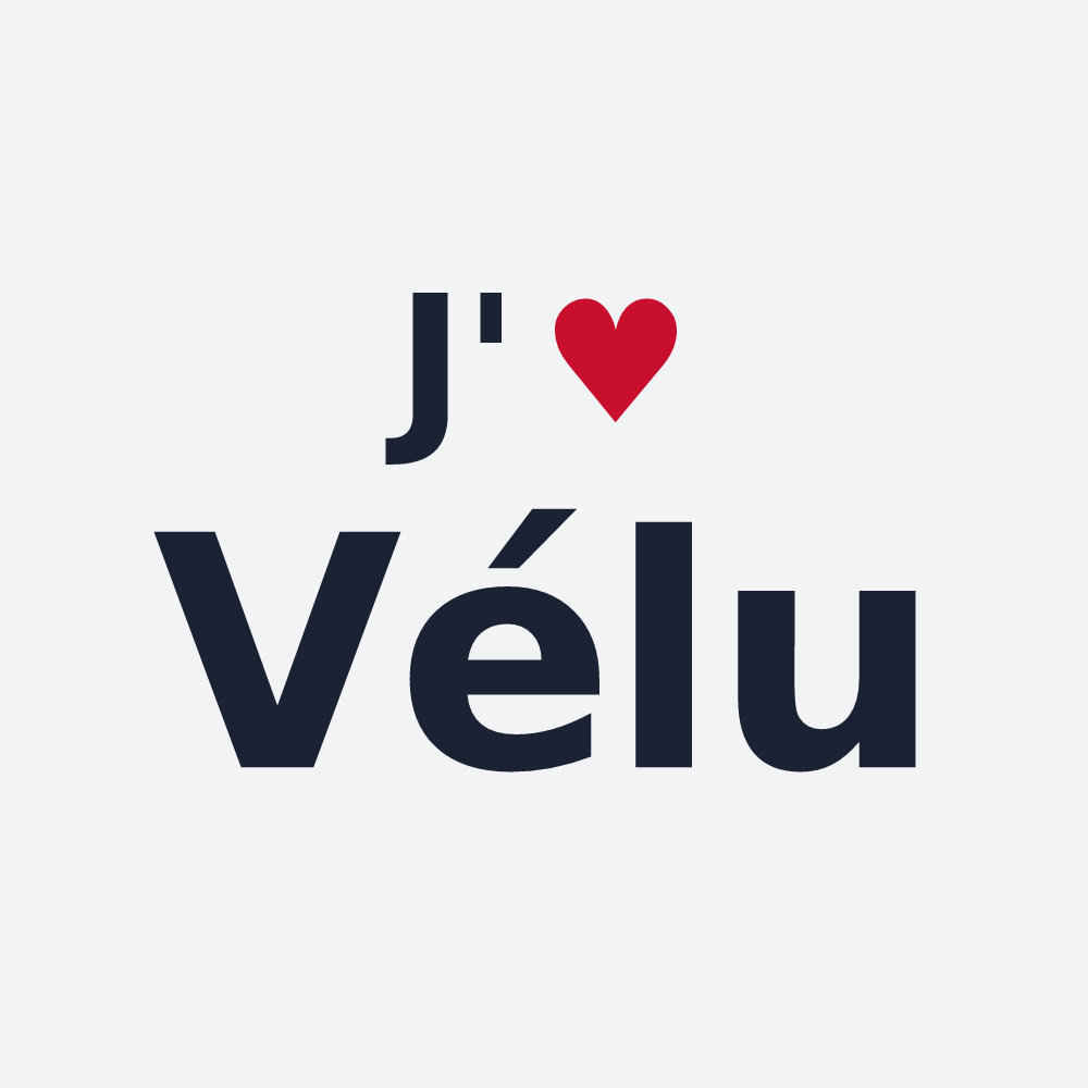 Poster personnalisé Vélu — design J'aime Vélu
