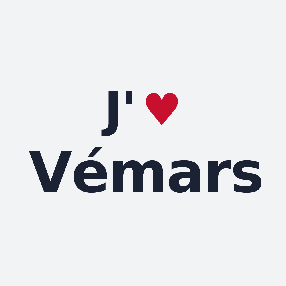 Poster personnalisé Vémars — design « J'aime Vémars » imprimé sur le poster