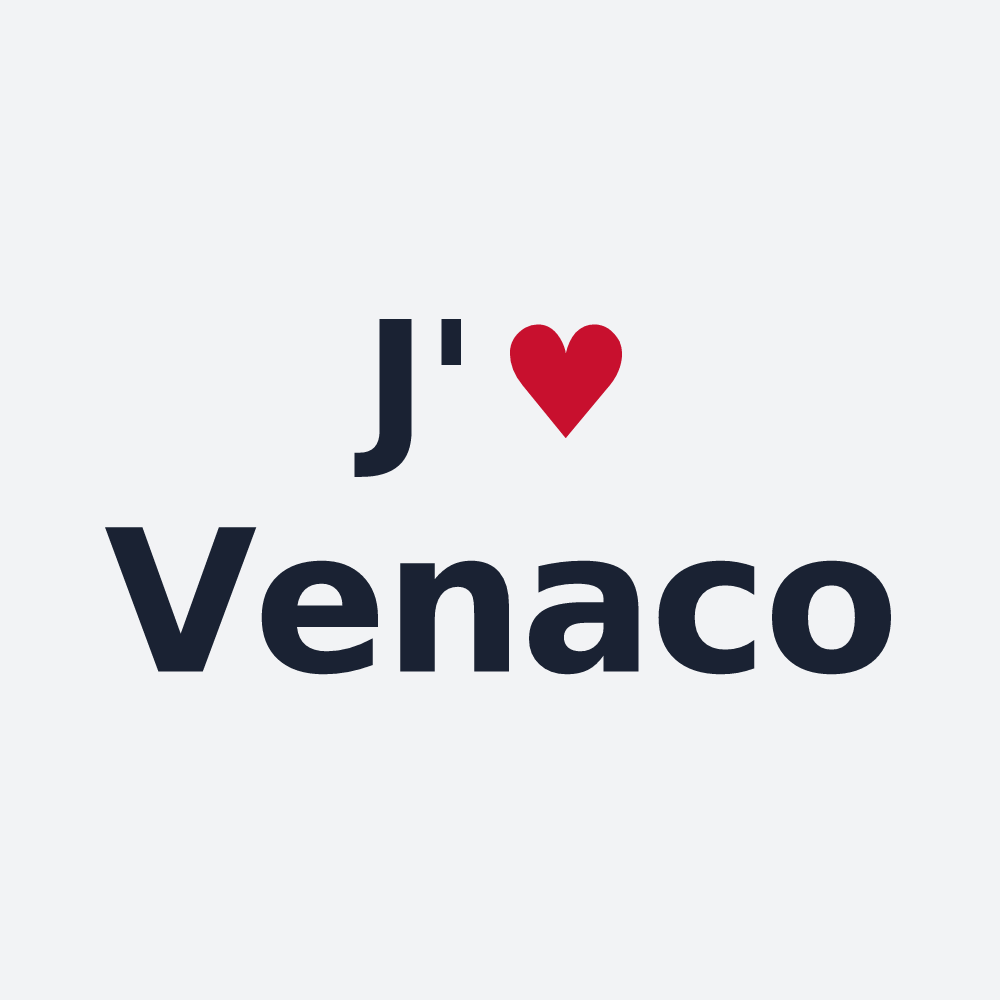 Poster personnalisé Venaco — design J'aime Venaco