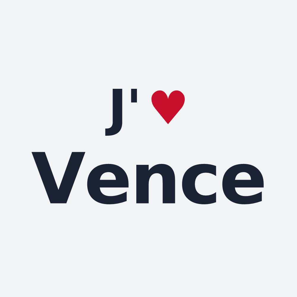 Poster personnalisé Vence — design J'aime Vence