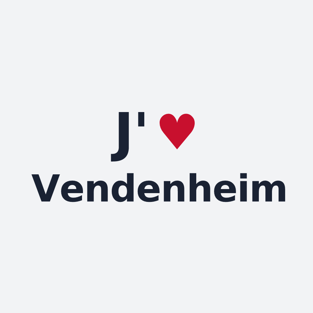 Poster personnalisé Vendenheim — design « J'aime Vendenheim » imprimé sur le poster