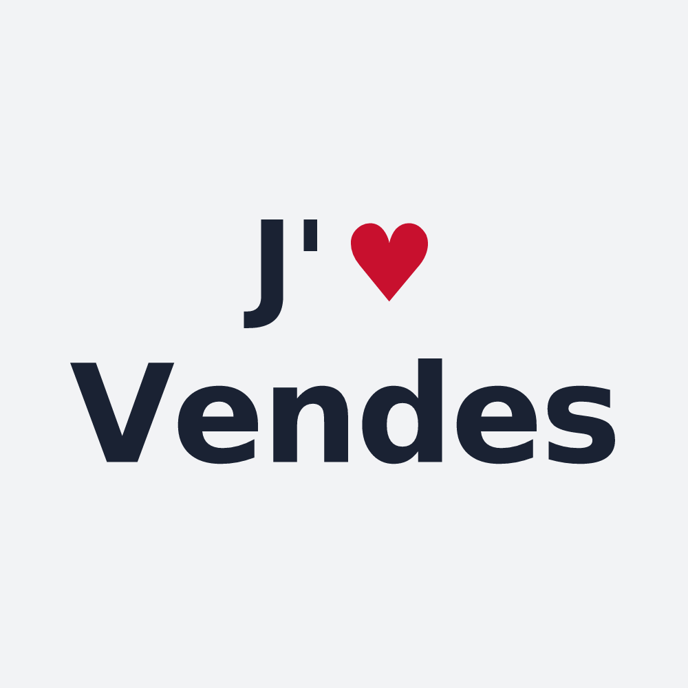 Poster personnalisé Vendes — design J'aime Vendes