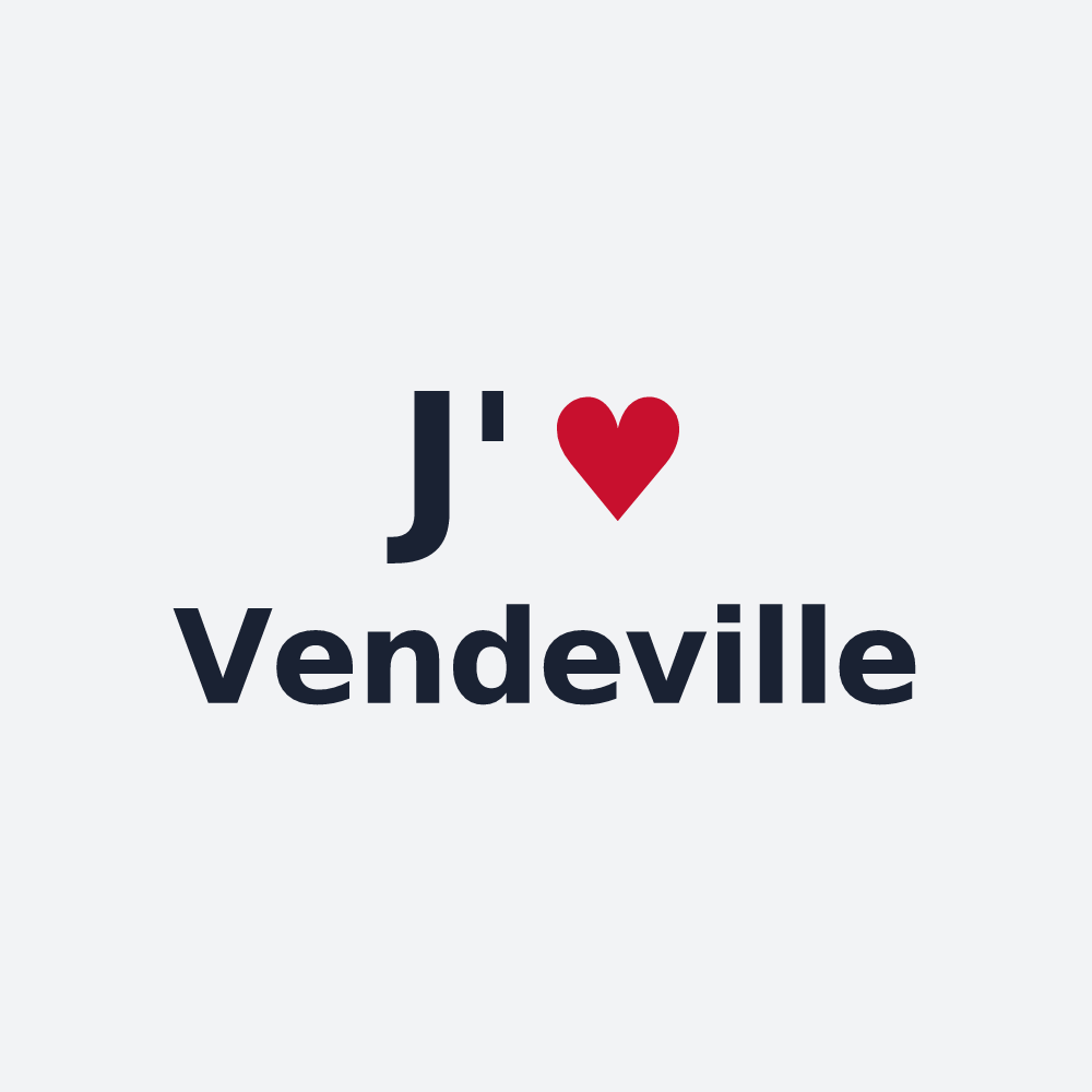 Poster personnalisé Vendeville — design J'aime Vendeville
