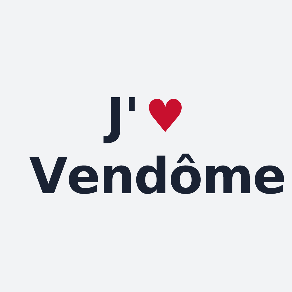 Poster personnalisé Vendôme — design J'aime Vendôme