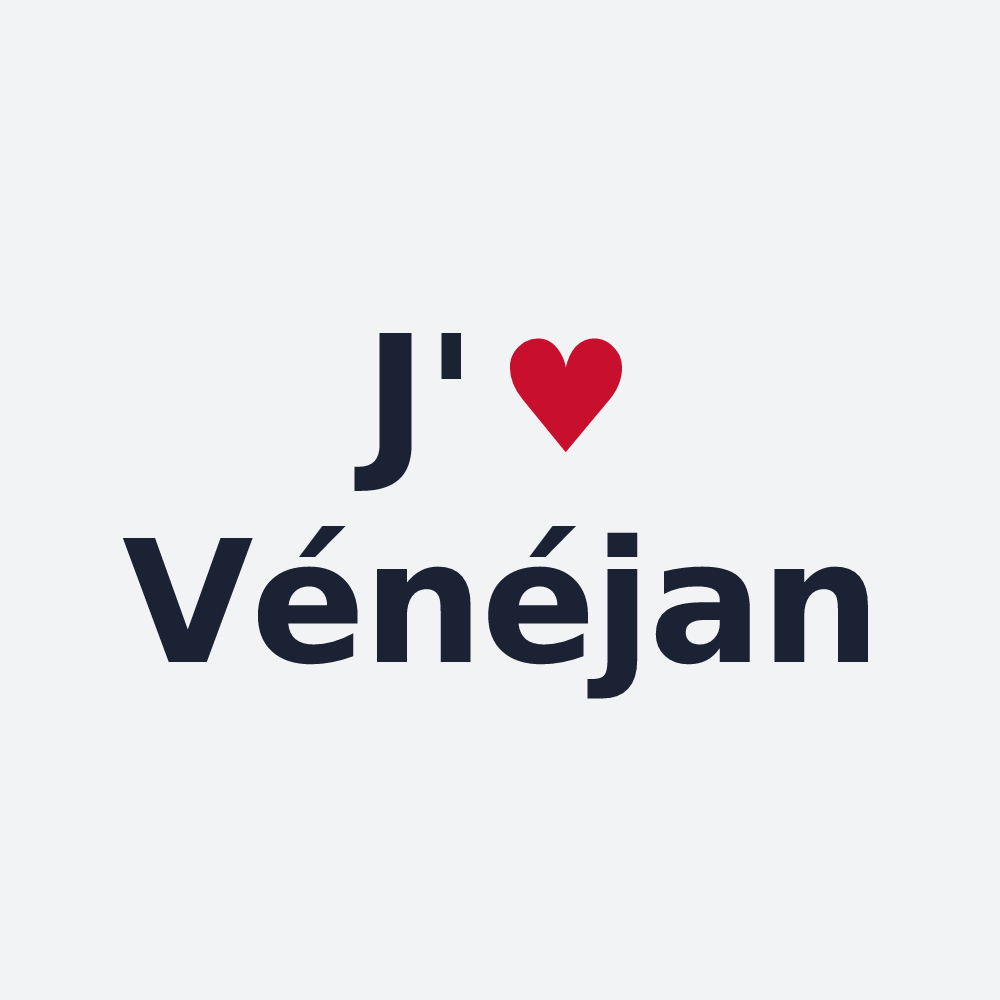 Poster personnalisé Vénéjan — design « J'aime Vénéjan » imprimé sur le poster