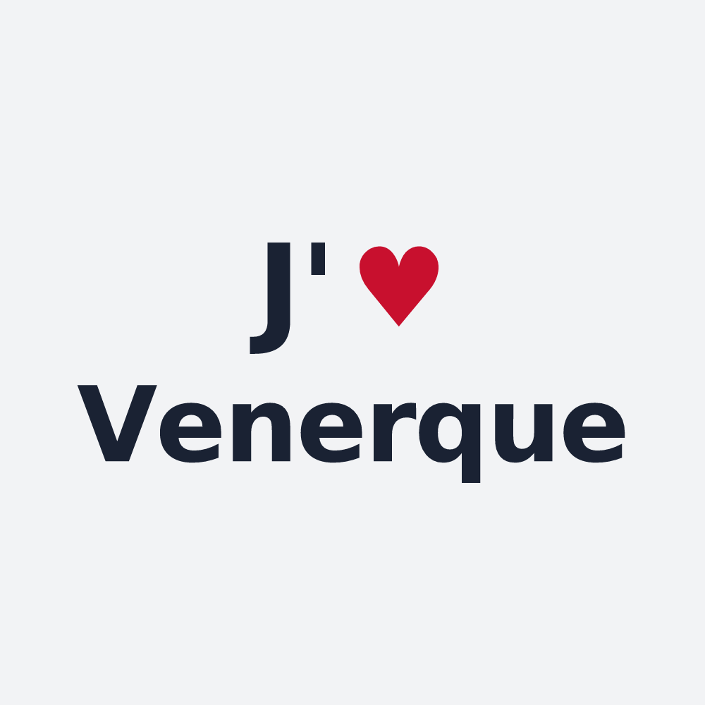 Poster personnalisé Venerque — design « J'aime Venerque » imprimé sur le poster