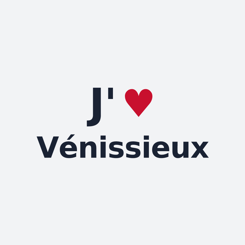 Poster personnalisé Vénissieux — design J'aime Vénissieux