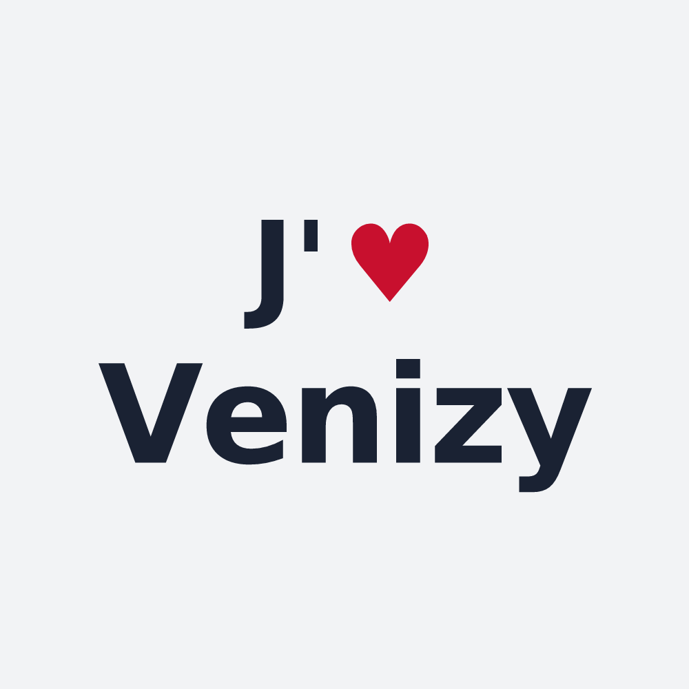 Poster personnalisé Venizy — design J'aime Venizy