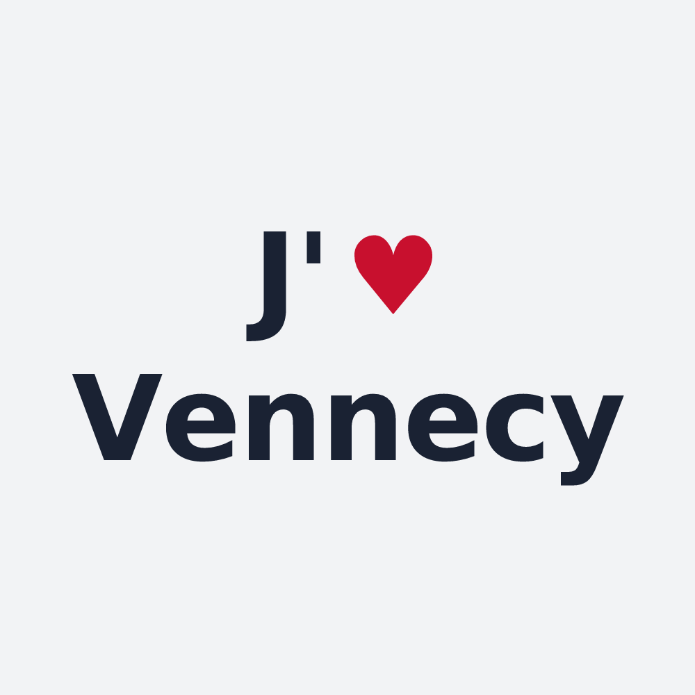Poster personnalisé Vennecy — design J'aime Vennecy