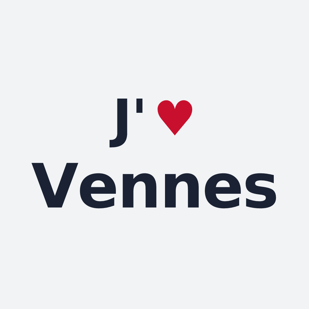 Poster personnalisé Vennes — design J'aime Vennes