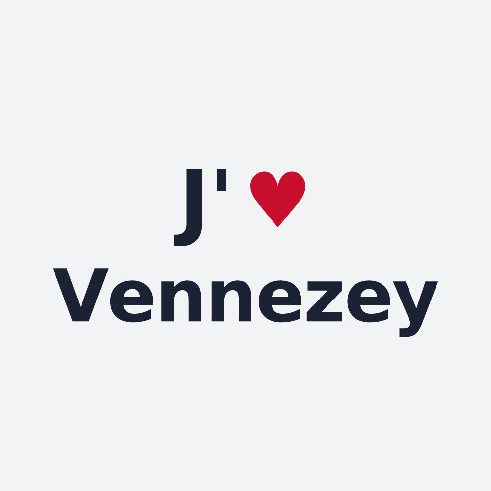Poster personnalisé Vennezey — design J'aime Vennezey