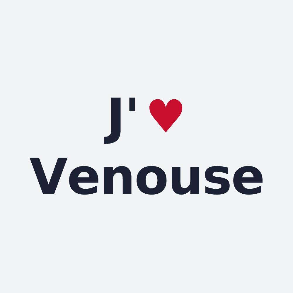 Poster personnalisé Venouse — design J'aime Venouse