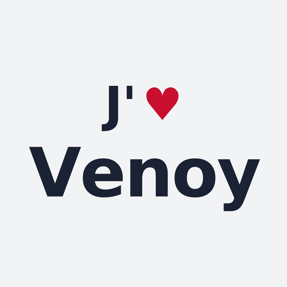 Poster personnalisé Venoy — design J'aime Venoy