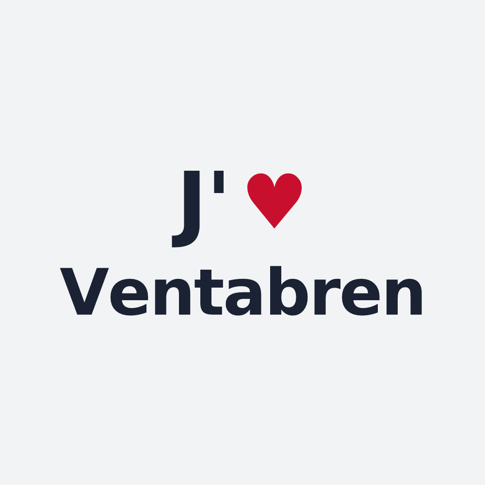 Poster personnalisé Ventabren — design J'aime Ventabren