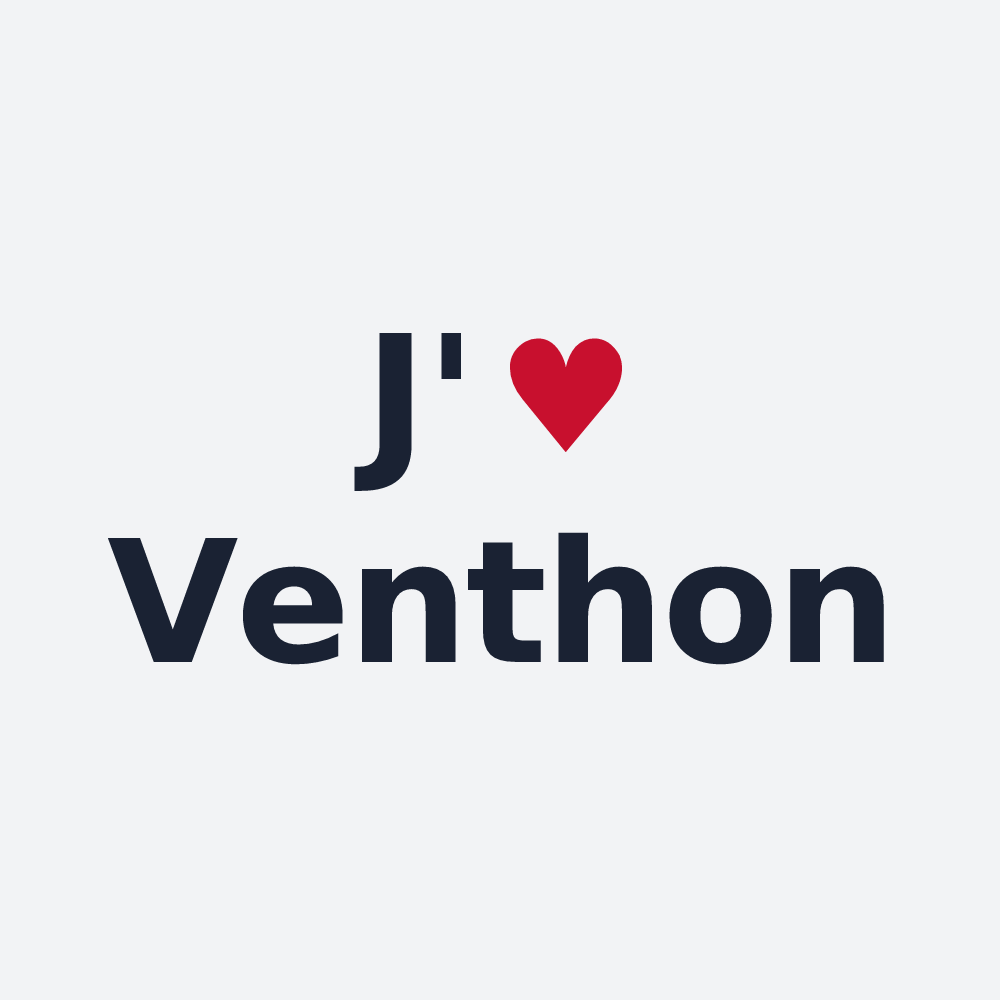 Poster personnalisé Venthon — design J'aime Venthon