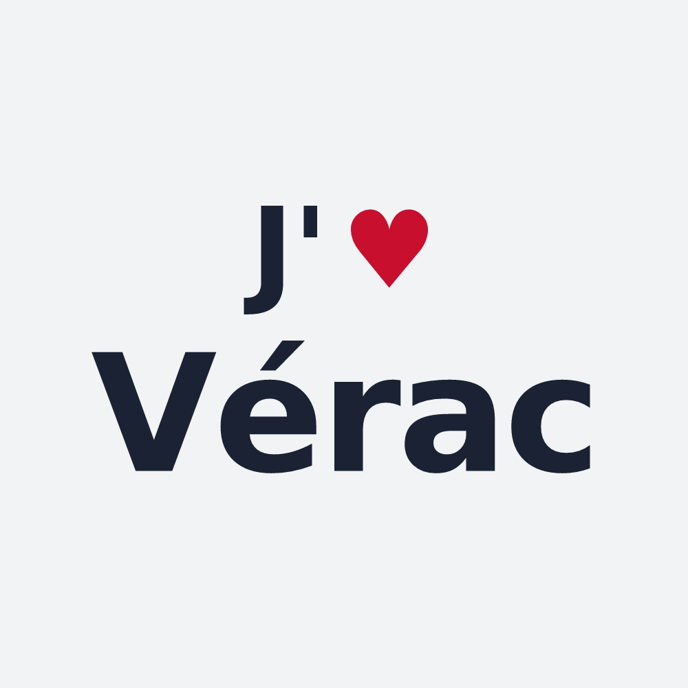 Poster personnalisé Vérac — design J'aime Vérac
