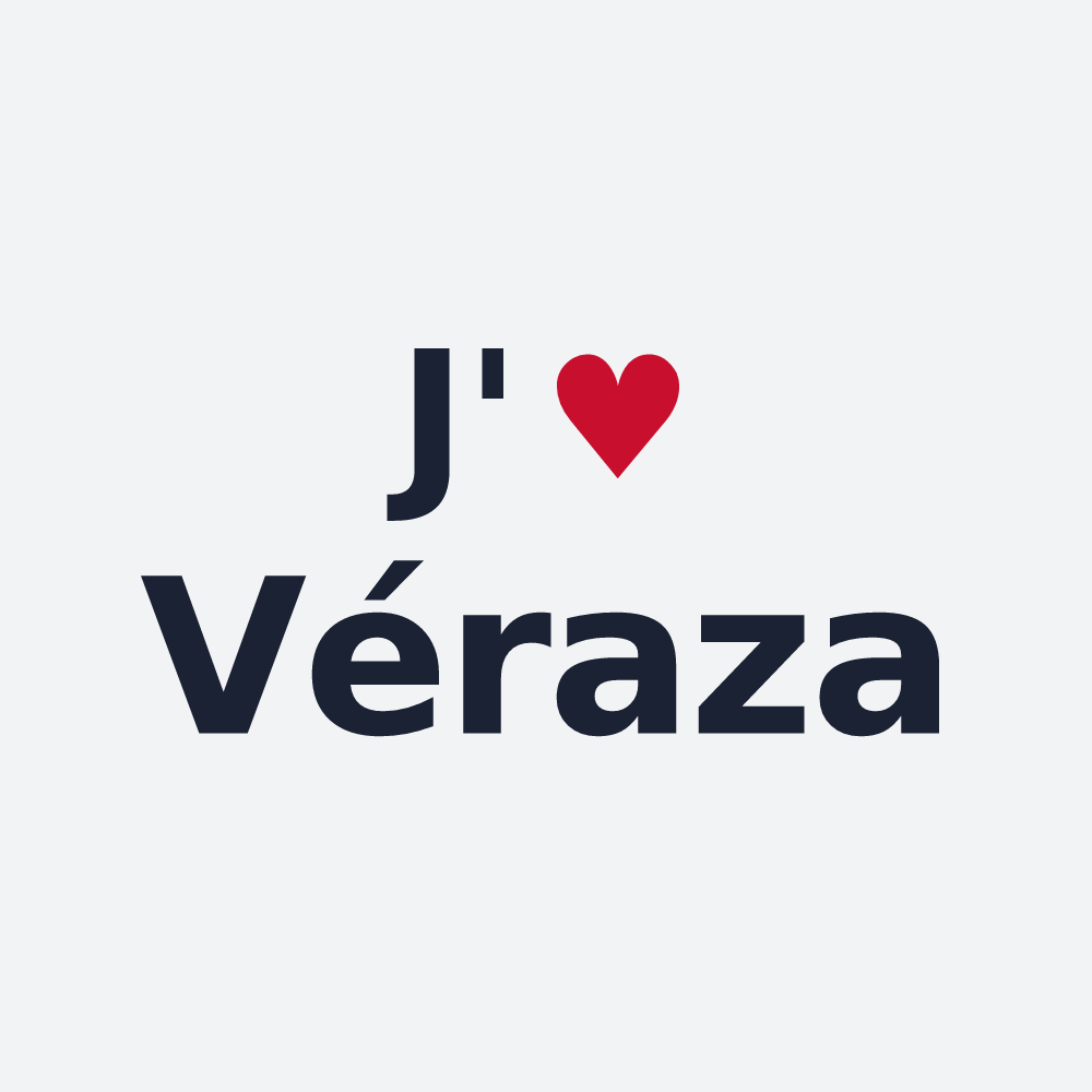 Poster personnalisé Véraza — design J'aime Véraza