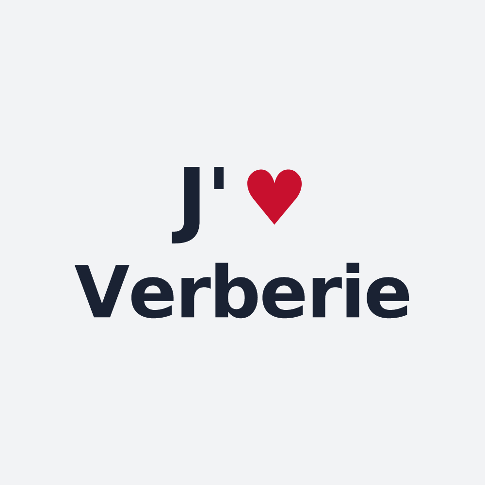 Poster personnalisé Verberie — design « J'aime Verberie » imprimé sur le poster