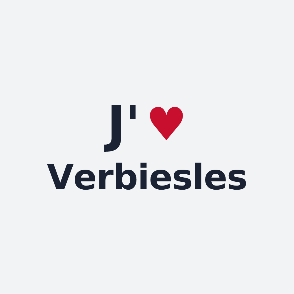 Poster personnalisé Verbiesles — design J'aime Verbiesles