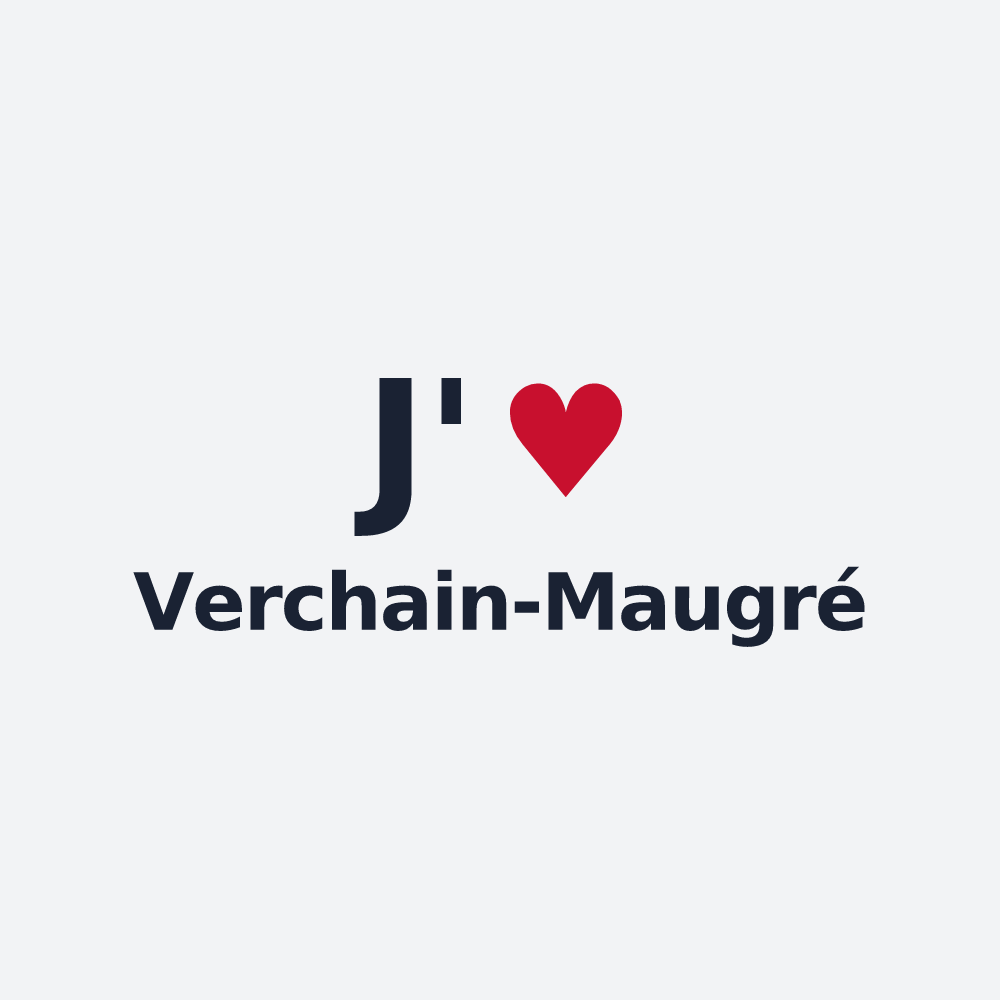 Poster personnalisé Verchain-Maugré — design J'aime Verchain-Maugré
