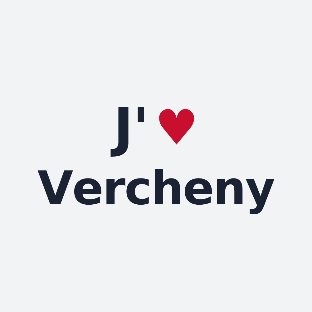 Poster personnalisé Vercheny — design J'aime Vercheny