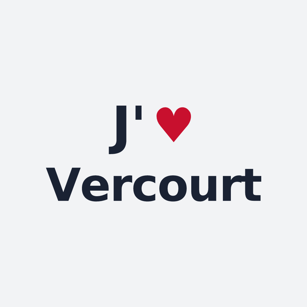Poster personnalisé Vercourt — design J'aime Vercourt