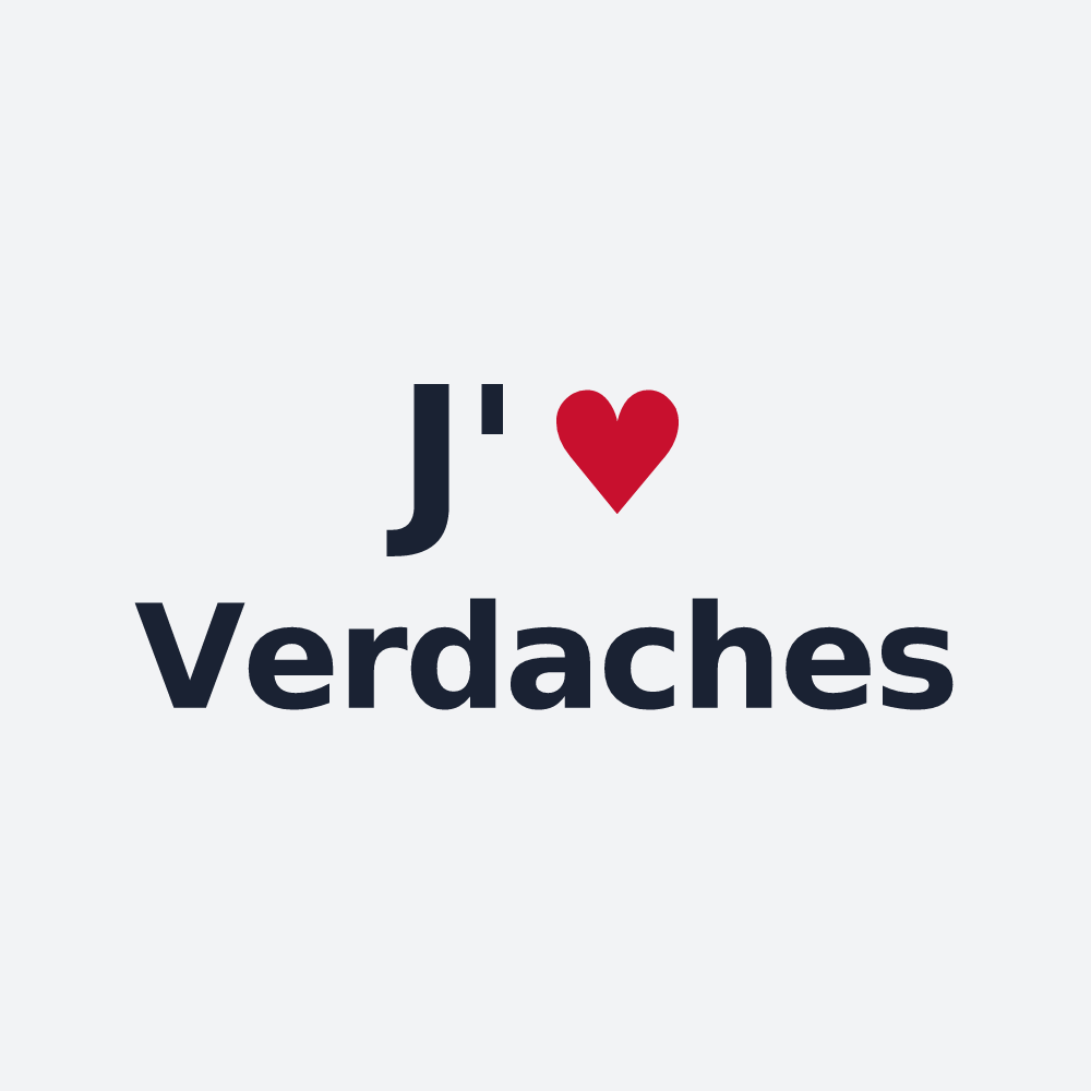 Poster personnalisé Verdaches — design J'aime Verdaches
