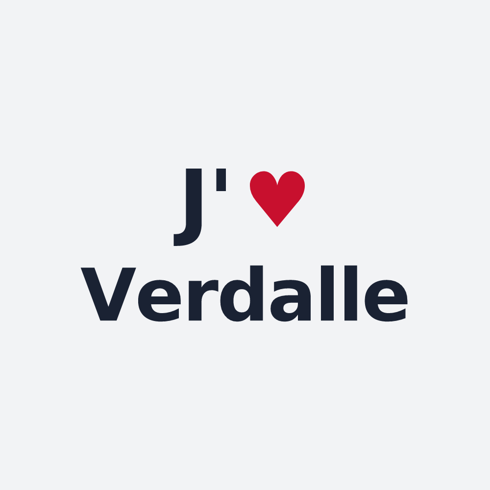 Poster personnalisé Verdalle — design J'aime Verdalle