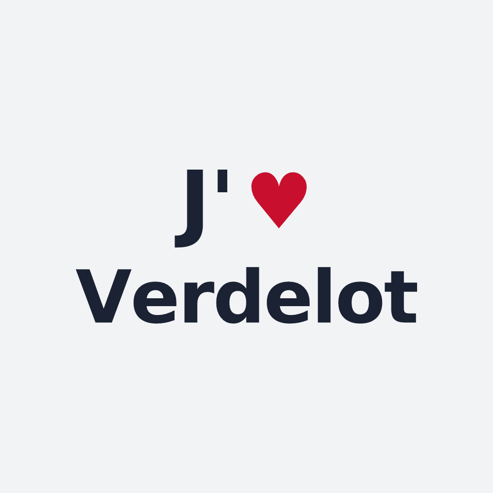 Poster personnalisé Verdelot — design « J'aime Verdelot » imprimé sur le poster