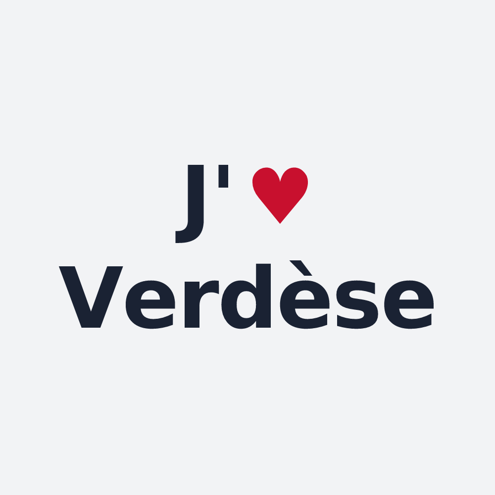 Poster personnalisé Verdèse — design « J'aime Verdèse » imprimé sur le poster