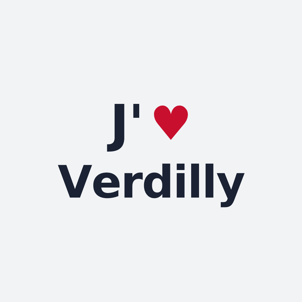 Poster personnalisé Verdilly — design J'aime Verdilly