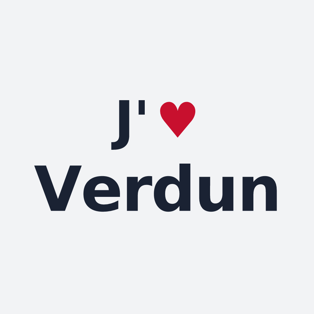Poster personnalisé Verdun — design J'aime Verdun