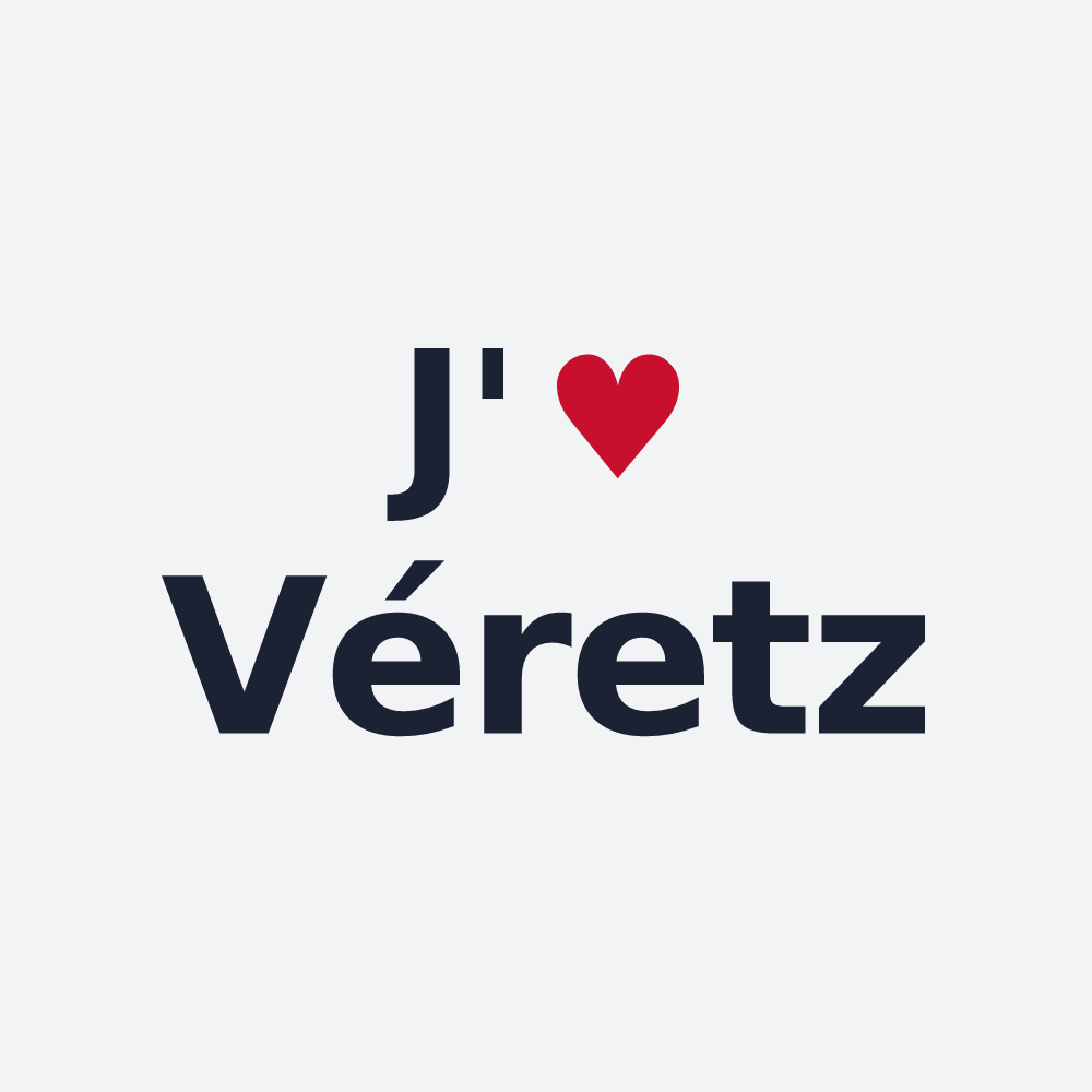 Poster personnalisé Véretz — design J'aime Véretz